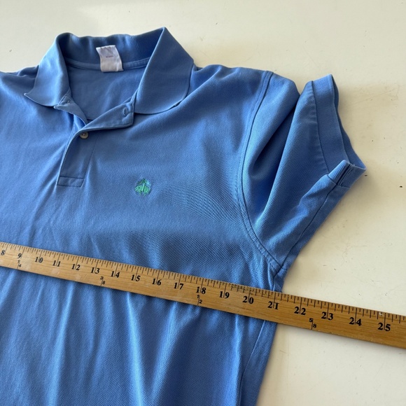Brooks Brothers Performance Polo Baby Blue Mint Logo Collared Shirt Mens MEDIUM - Picture 7 of 8